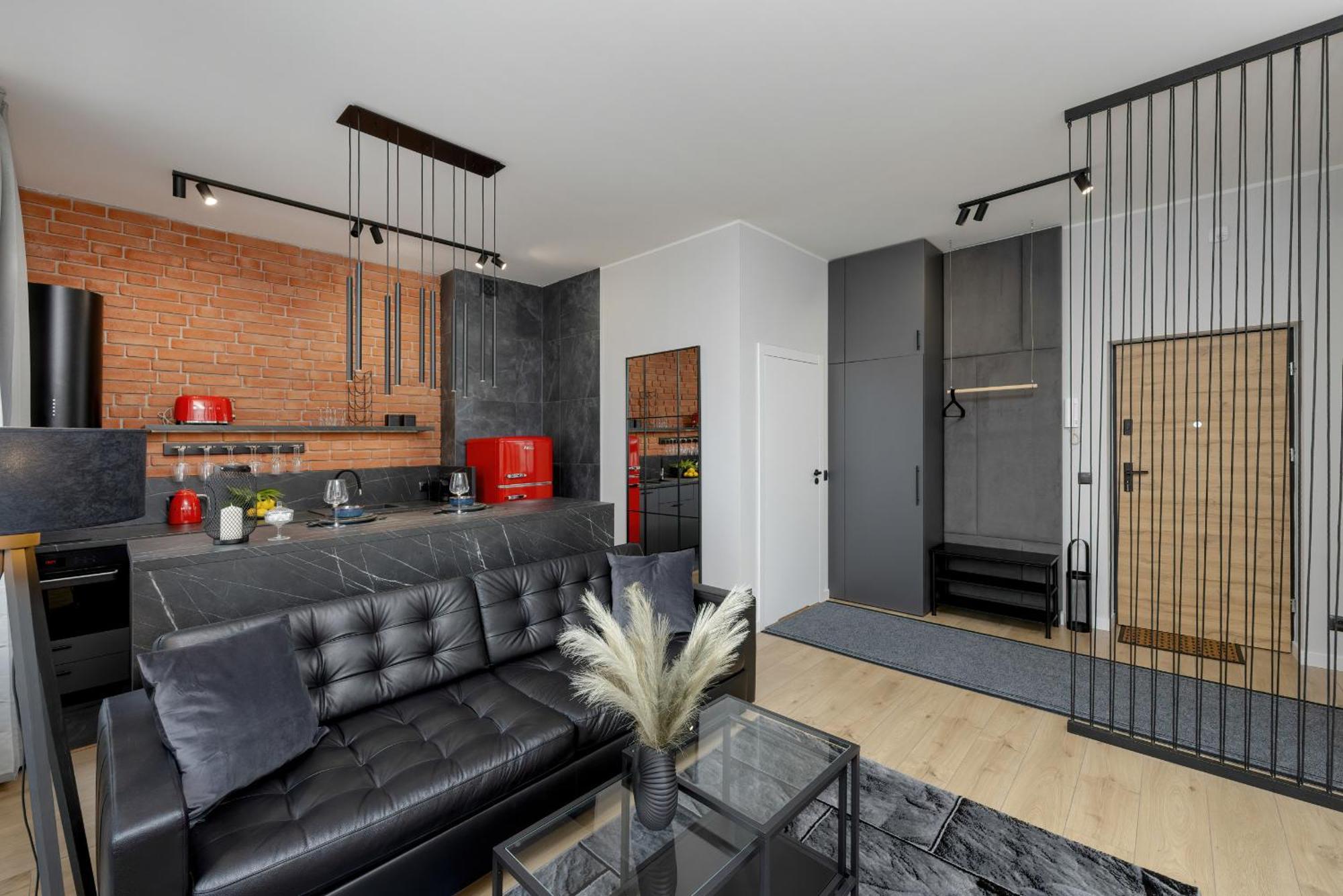 Exclusive Grey And Red Apartment In Warsaw Center By Noclegi Renters Kültér fotó