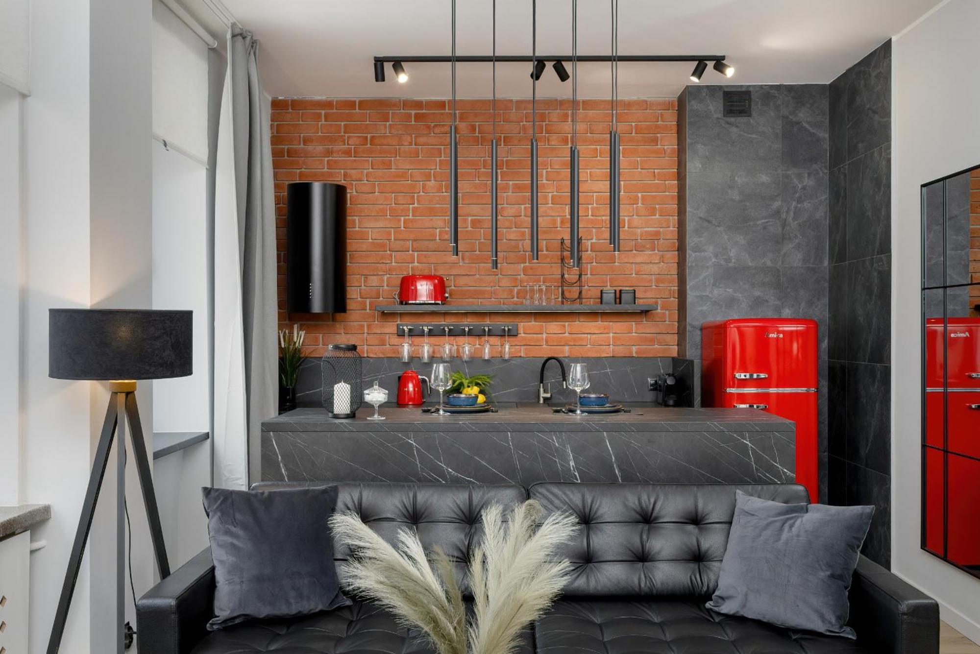 Exclusive Grey And Red Apartment In Warsaw Center By Noclegi Renters Kültér fotó